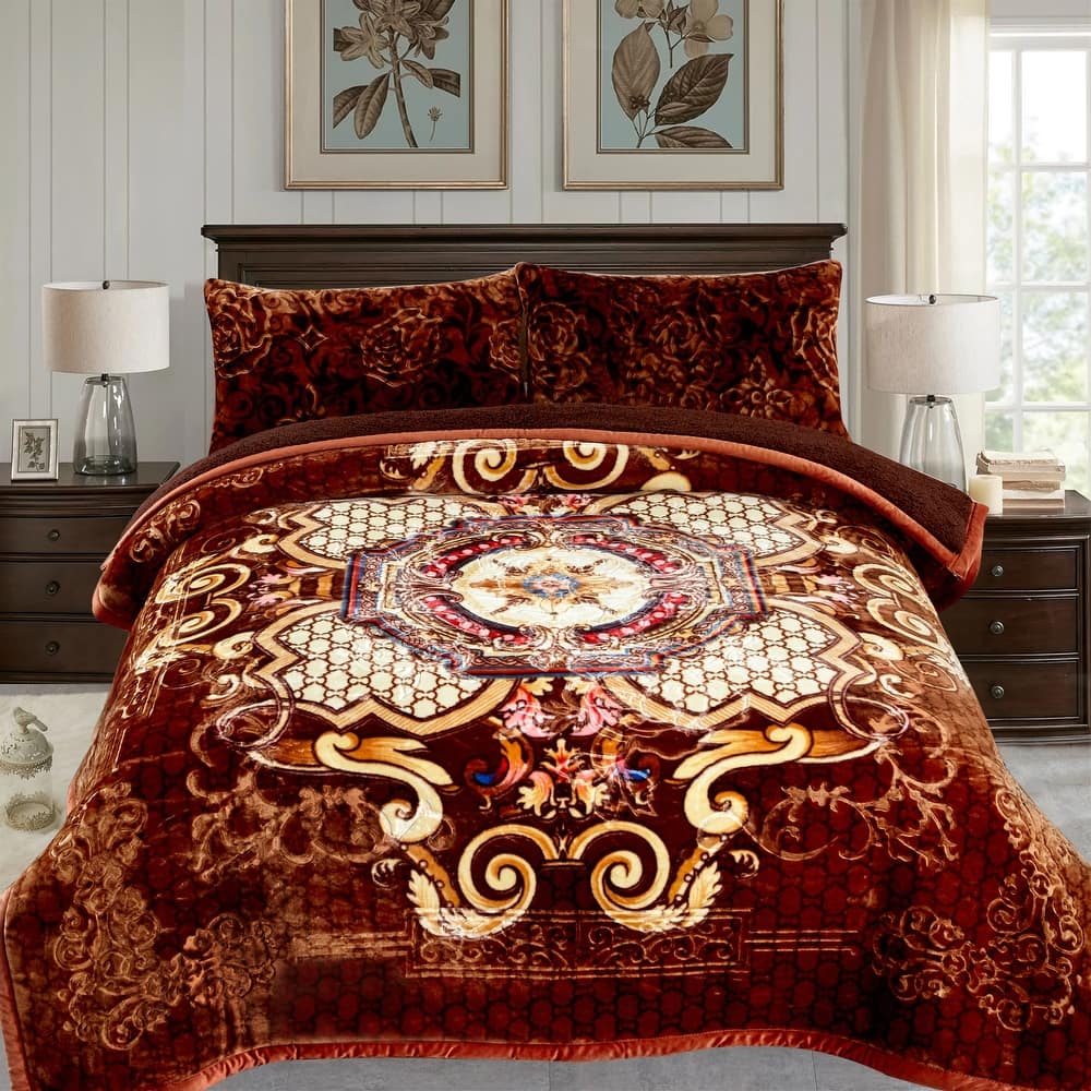 Gorgeous Ultra-Soft Micromink Sherpa Comforter Bed Set