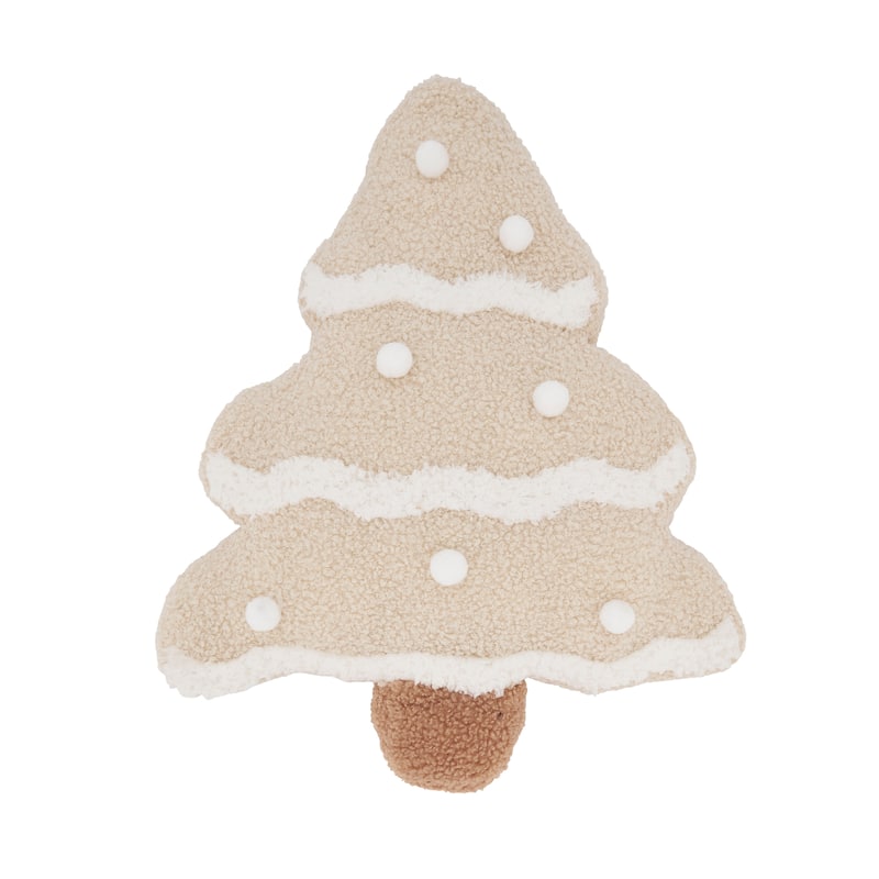 Festive Fir Christmas Tree Poly Filled Throw Pillow - Natural - 13"x17" - Polyester