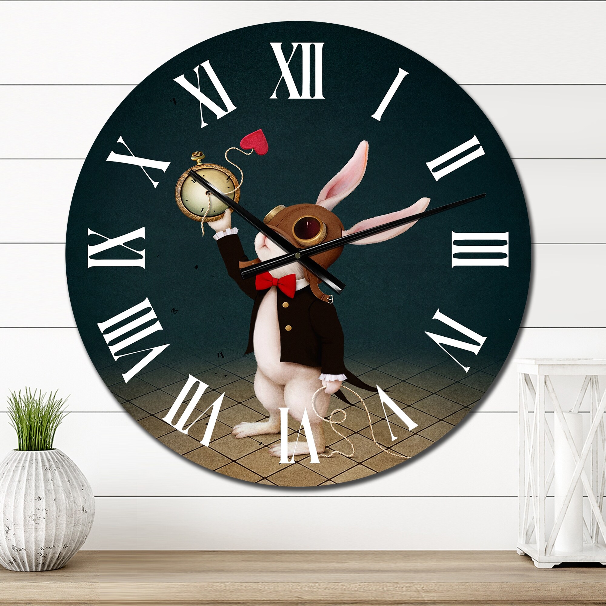 Designart 'White Rabbit Alice In Wonderland I' Children's Art wall