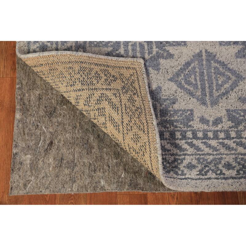 Modern Geometric Moroccan Indian Area Rug Hand-Knotted Wool Carpet - 4'11" x 7'11"