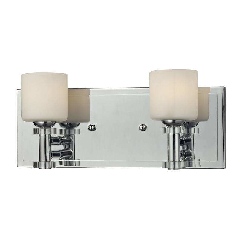 Ronn 11-inch Wide 2-Light Vanity Light in Chrome - 11 - 11 - Silver