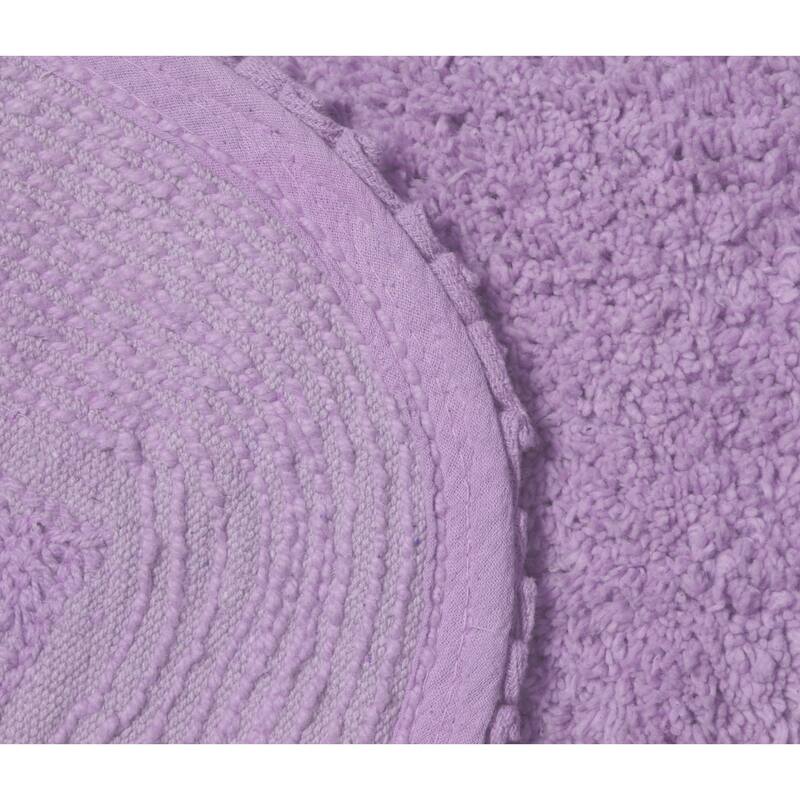 Radiant Collection Absorbent Cotton 2 Piece Set Machine Washable Bath Rug