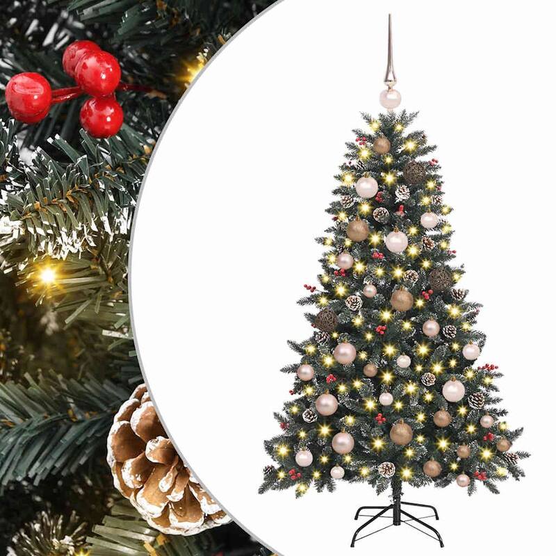 vidaXL Artificial Christmas Tree White 59.1" PVC