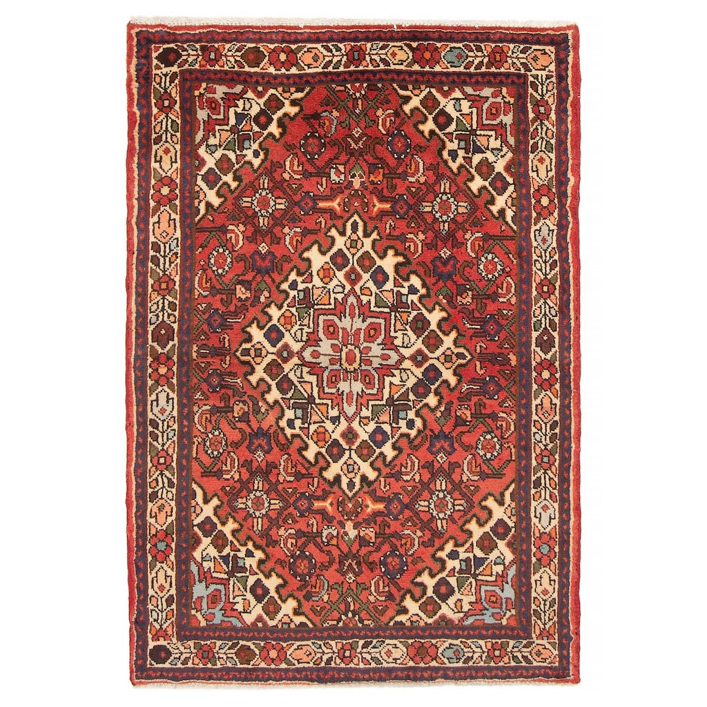 ECARPETGALLERY Hand-knotted Andelz Red Wool Rug - 3'1 x 4'7