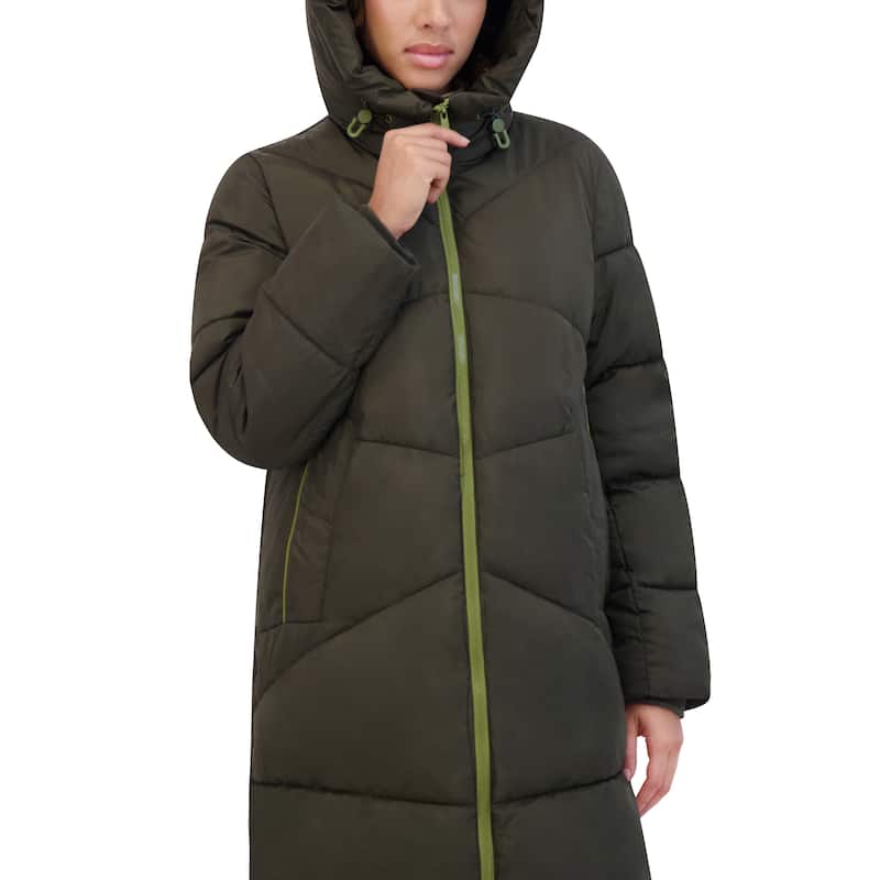 Andrew Marc Baisley Parka Puffer Coat - Dark Olive - L