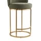 preview thumbnail 24 of 51, Spruce & Spring Chloe Upholstered Swivel Counter Bar Stool with Metal Frame and Arched Back