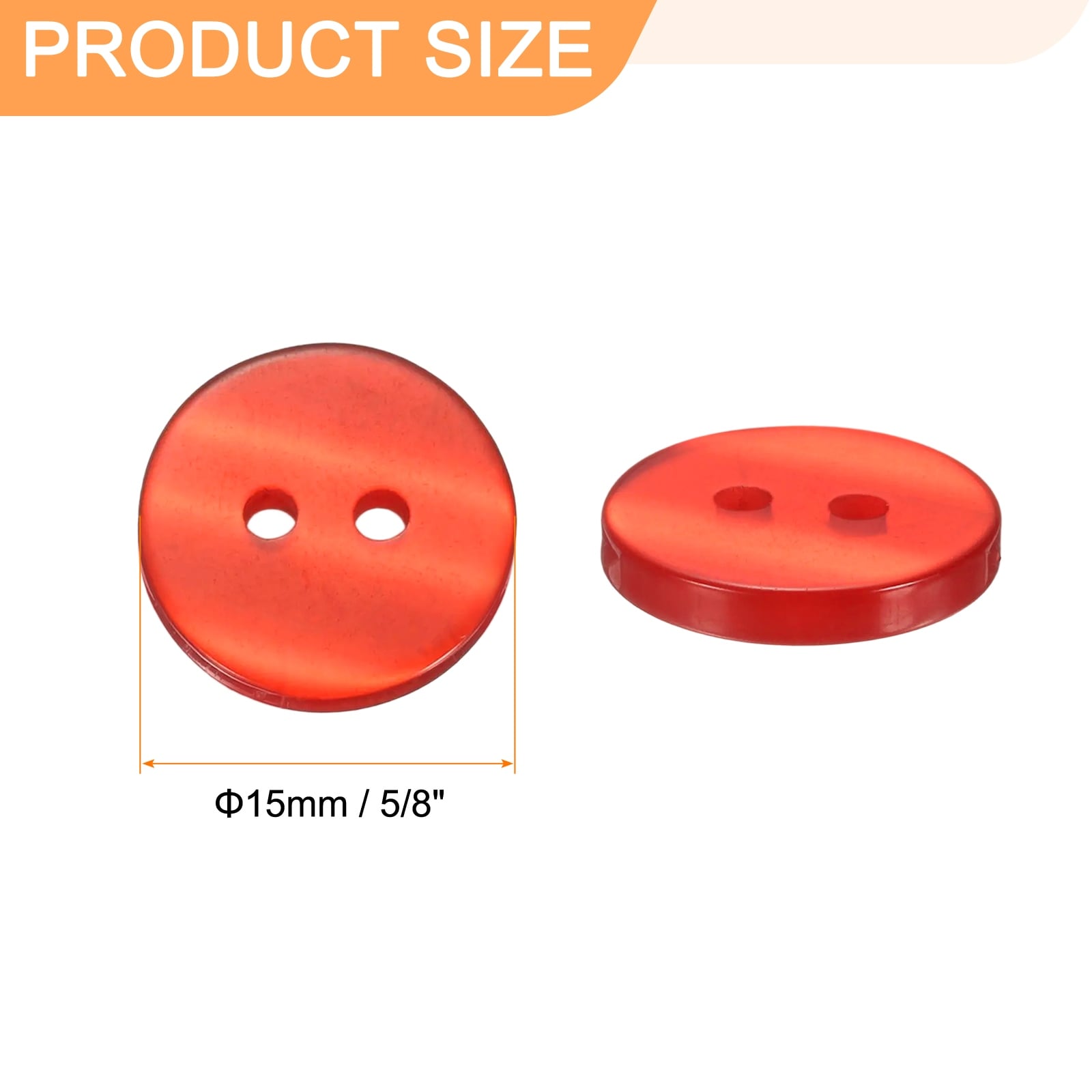 Sewing Buttons Resin Round Flat 2-Hole Craft Clothing Replacement Button for Coats Sewing Clothing