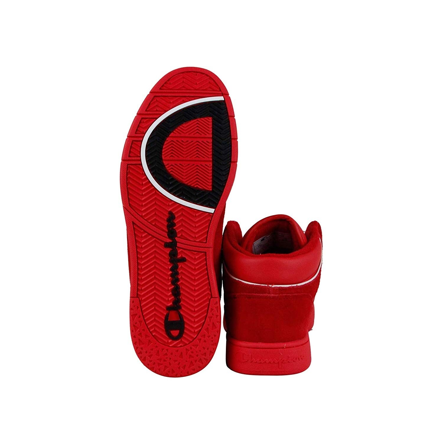 red suede champion shoes