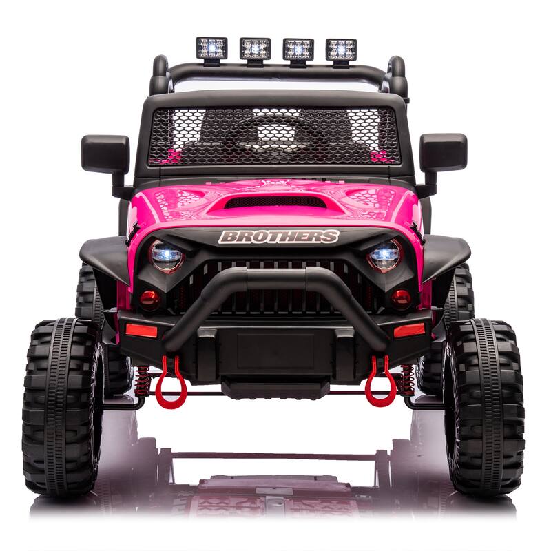 Kids Electric Ride-On Car 24V 400W with Parents Control, 3 Speed Settings, Bluetooth, USB, Music, LED Searchlights