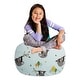 preview thumbnail 113 of 187, Kids Bean Bag Chair Cover Stuffed Animal Storage or Toy Organizer 27 Inch Medium - Canvas Sloth and Trees