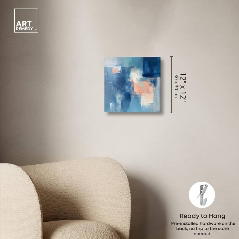 Whispering Blue II Canvas by Art Remedy, Gallery Wrapped