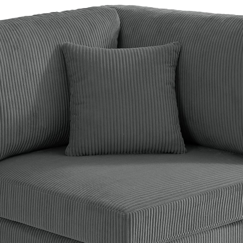 Jannae 112.12'' Upholstered Corduroy Sofa