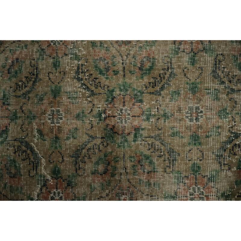 Hand Knotted Oriental 100% Wool Carpet Transitional Floral Beige & Ivories Anatolian Area Rug - 8' 8'' X 4' 8''
