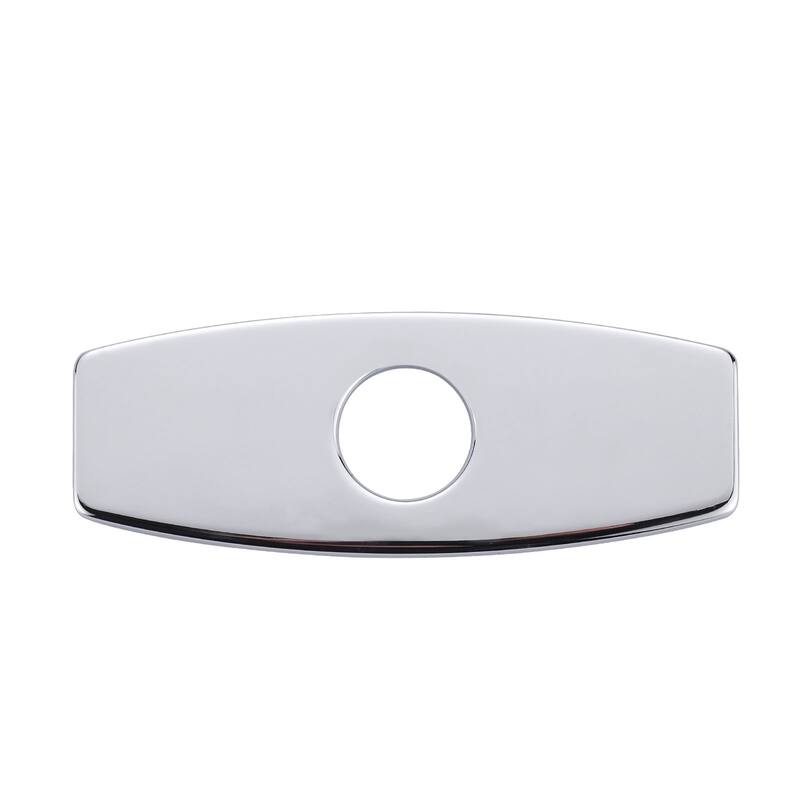 WOWOW Stainless Faucet Deck Plate, Fits 1 to 3 Hole Sinks, 5 Finishes - Chrome