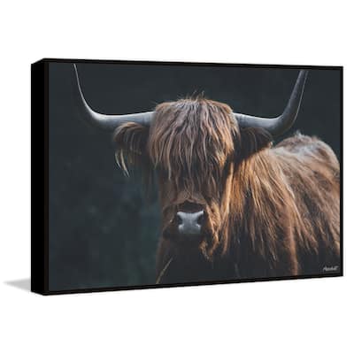 Thick Horns Floater Framed Print on Canvas