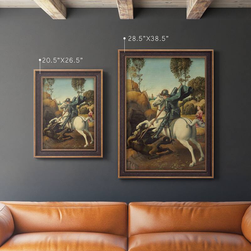 Saint George and the Dragon Premium Framed Canvas- Ready to Hang