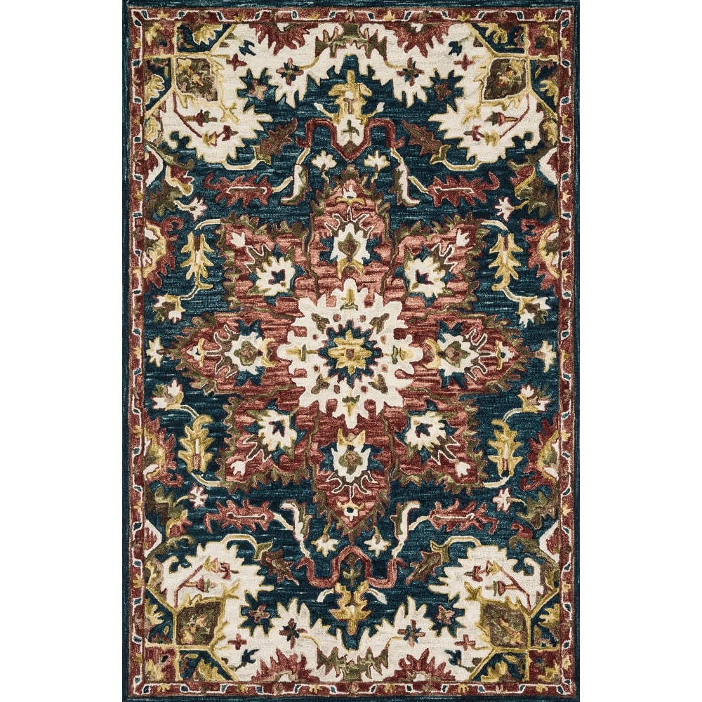Alexander Home Madeline Wool Hand-hoooked Star Boho Rug