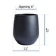preview thumbnail 21 of 28, DreamPatio La Mirada 1-piece Fiberstone Tapered Planter for Indoor/Outdoor 11x11x12 - Black