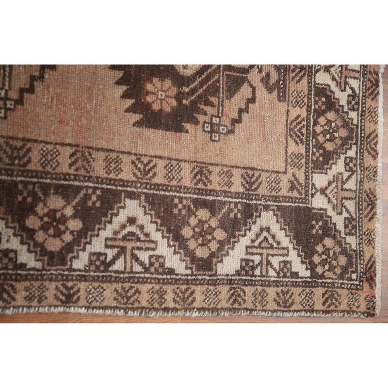 Hand Knotted Oriental 100% Wool Carpet Traditional Tribal Brown Balouch Area Rug - 5' 11'' X 3' 5''
