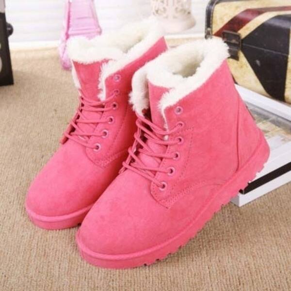Shop Women Winter Warm Plush Boots Fur Ankle Boots Women Shoes