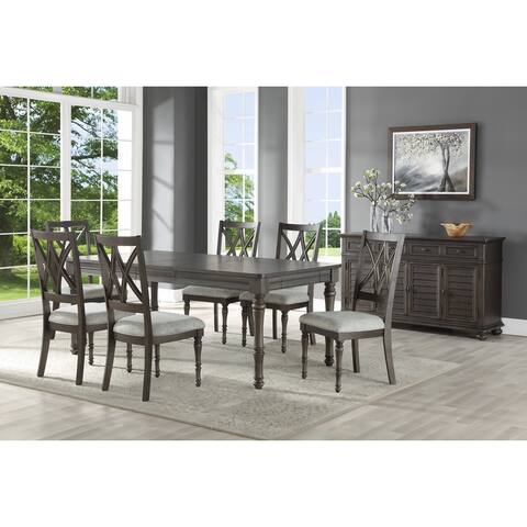 Lockwood Dining Set with Double X-Back Wood Chairs by Greyson Living