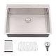 preview thumbnail 5 of 4, Vanityfair 30 Inch Single Bowl Stainless Steel Topmount Kitchen Sink 16 Gauge with 2 Faucet Holes