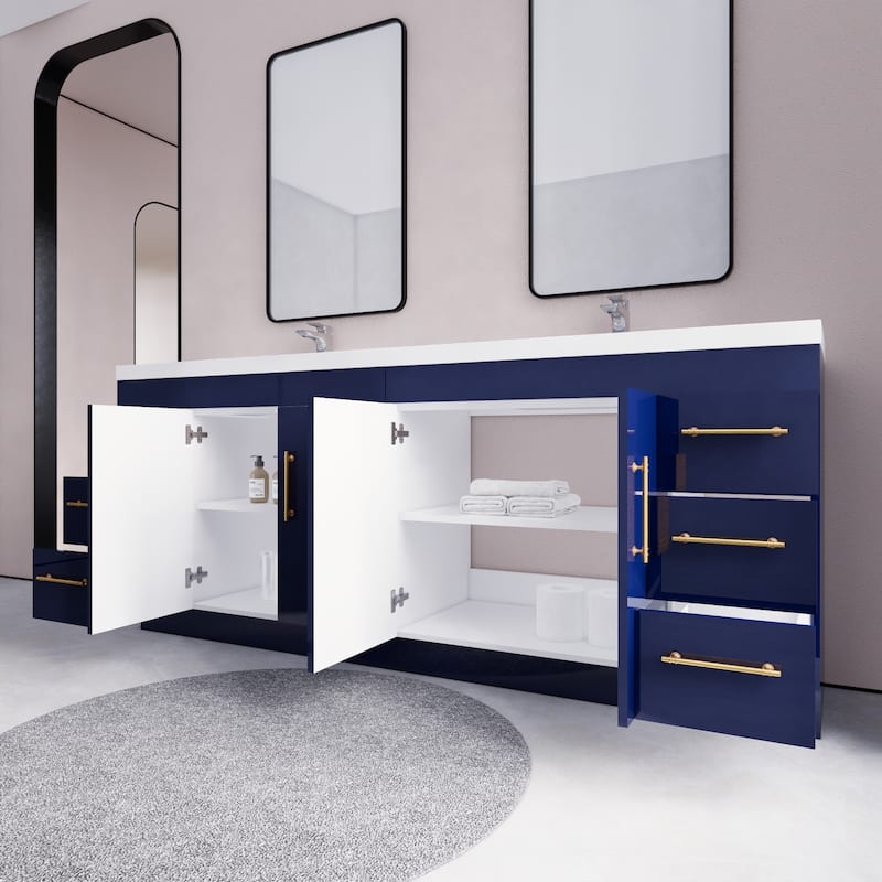 Eliza 84'' Freestanding Vanity with Double Sink