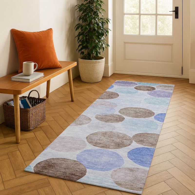 Premium Washable Super Soft Mayfield Rug - Sky - 2'3" x 7'6"
