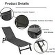 preview thumbnail 14 of 14, Outdoor Chaise Lounge Chair, Five-Position Adjustable Aluminum Lounge