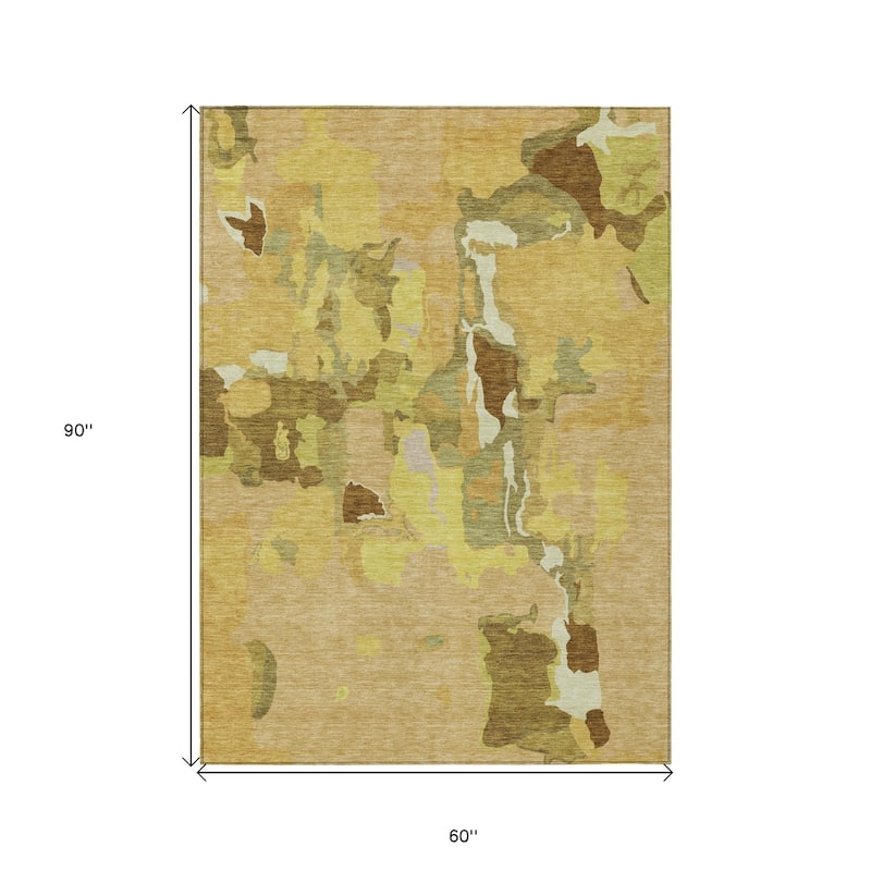 HomeRoots Abstract Transitional Rectangle Outdoor Rug