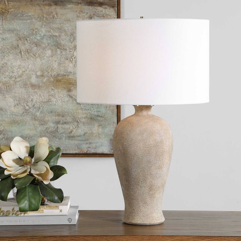 Uttermost Torres Textured Ceramic Table Lamp - 18.00" W x 30.00" H x 18.00" D