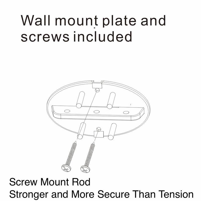 Utopia Alley Rustproof Wall Mounted Aluminum Double Curved Shower Curtain Rod, Screw Mount Rod, Adjustable Rod from 45" to 72"