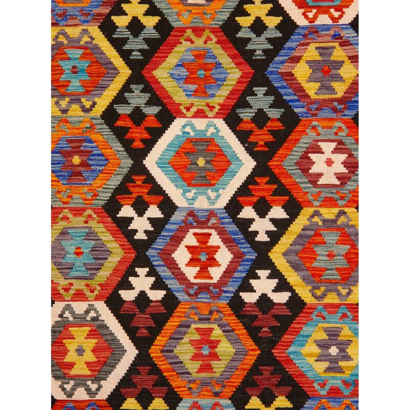 Pasargad Home Kilim Reversible Wool Multicolor Area Rug - 8' 4'' X 11' 1''