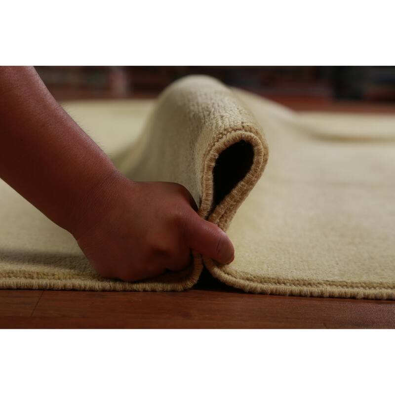 Hand Knotted Oriental 100% Wool Carpet Modern Solid Green Gabbeh Area Rug - 12' 0'' X 9' 4''