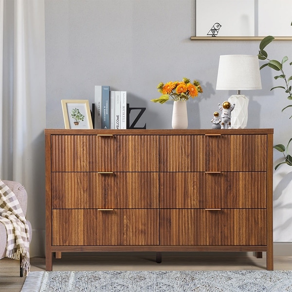 Wooden 6 Drawer Storage Dresser Cabinet Chest of Drawers On Sale Bed Bath Beyond 40930822