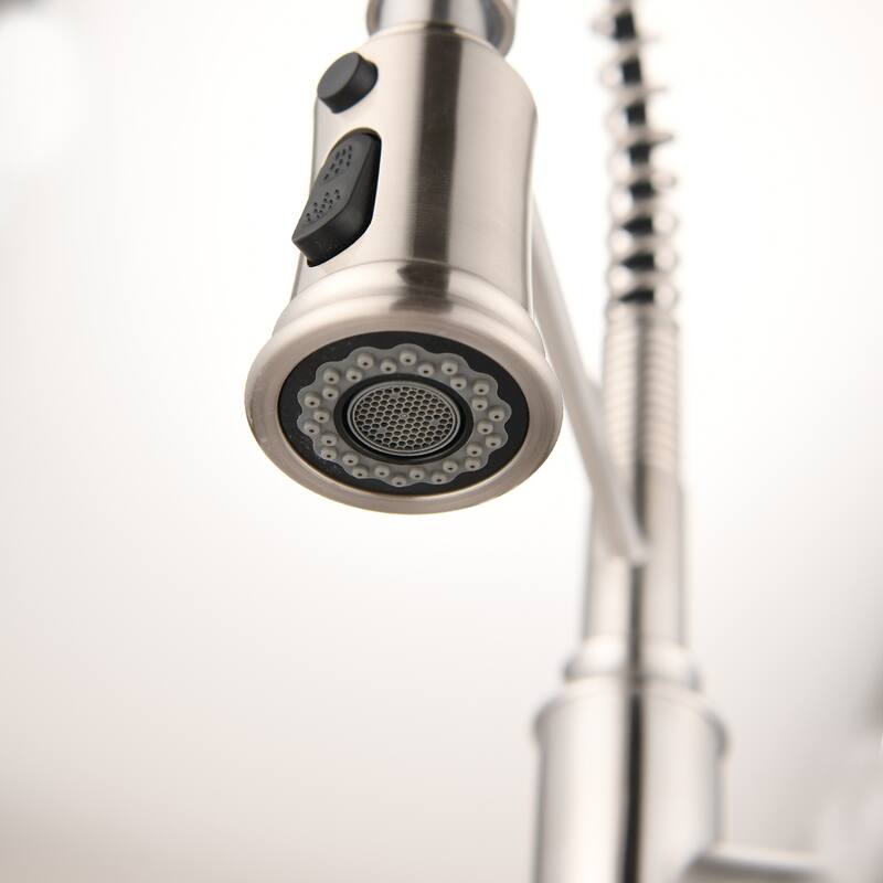 Touch Kitchen Faucet with Pull Down Sprayer, Brushed Nickel - Total Height : 19.25 Inches