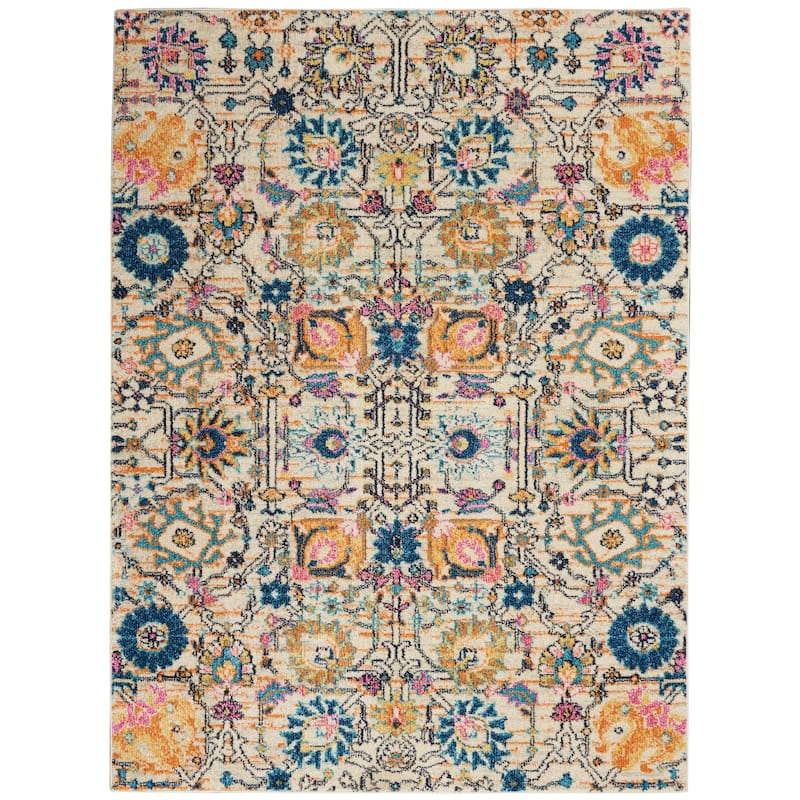 Nourison Passion Boho French Country Floral Area Rug.