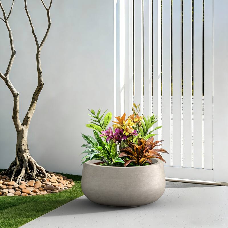 Concrete Round Planter / Pot Indoor & Outdoro Planter Bowl