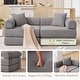 preview thumbnail 7 of 17, Modular Corduroy Convertible Sofa Bed for Small Apartments