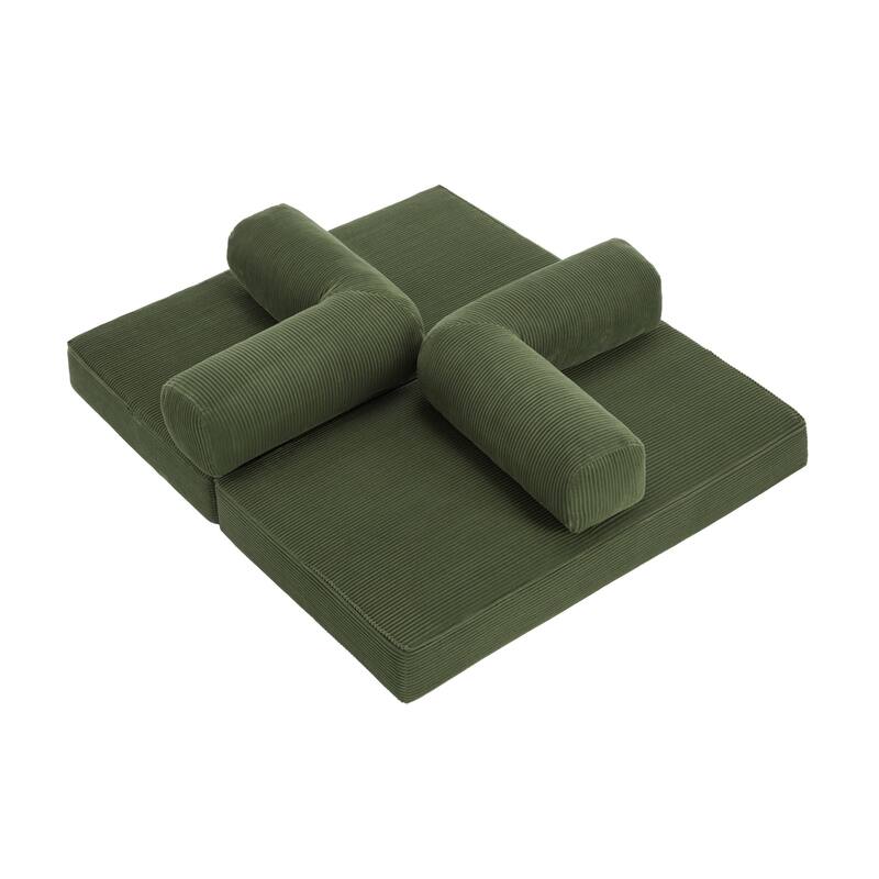 Corduroy Large Couch Convertible Floor Sofa Bed Sleeper