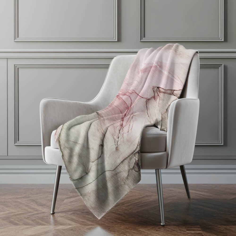 Premium Machine Washable Abstract Contemporary Sherpa Throw Blanket