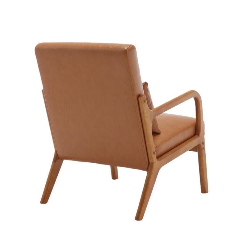 Light Brown Modern 23.2" Accent Chair with Pillow
