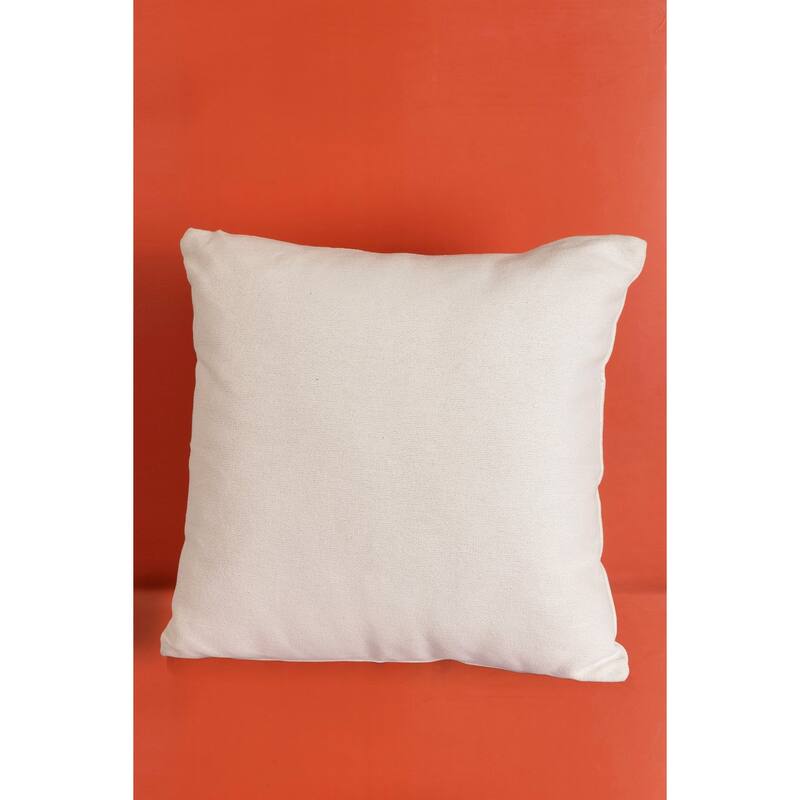 Fursat Ivory Throw Pillow with Insert, 18X18