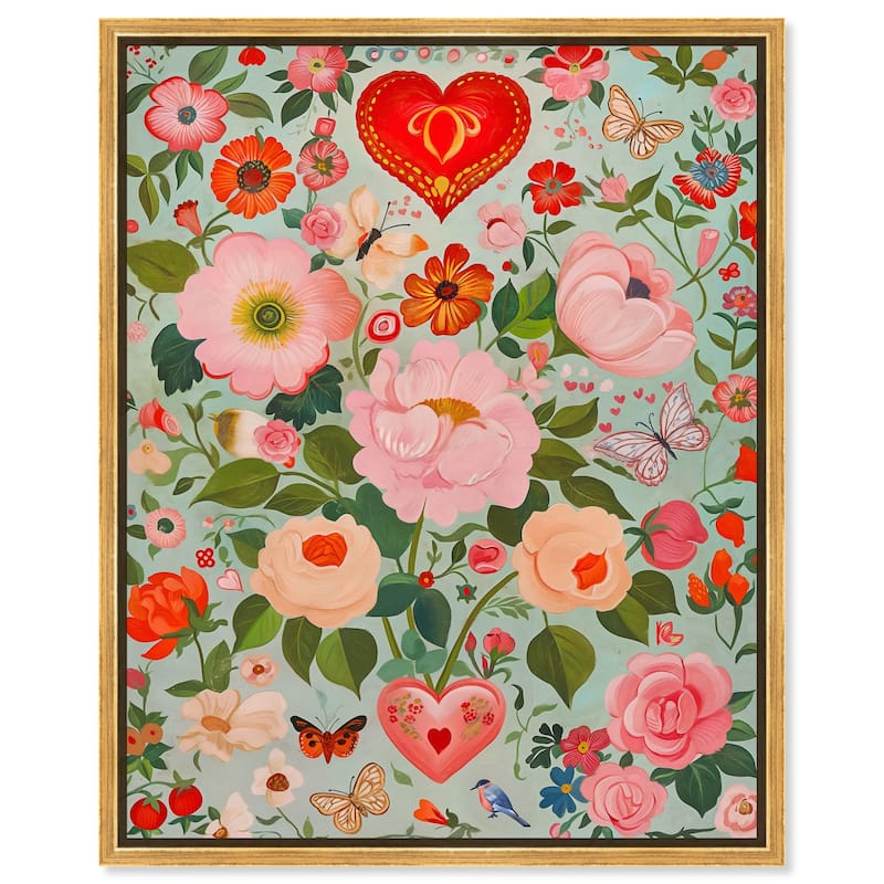 Festival of Flowers Canvas by Art Remedy - 36" x 45" - Gold