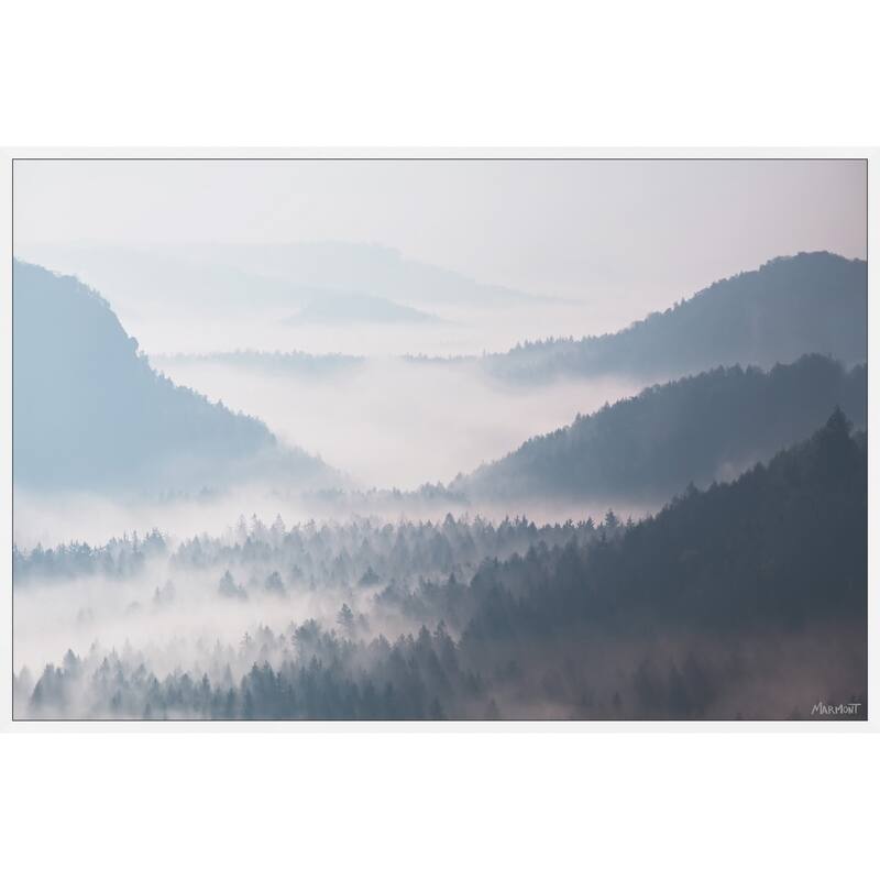 Perfect Winter Day Floater Framed Print on Canvas