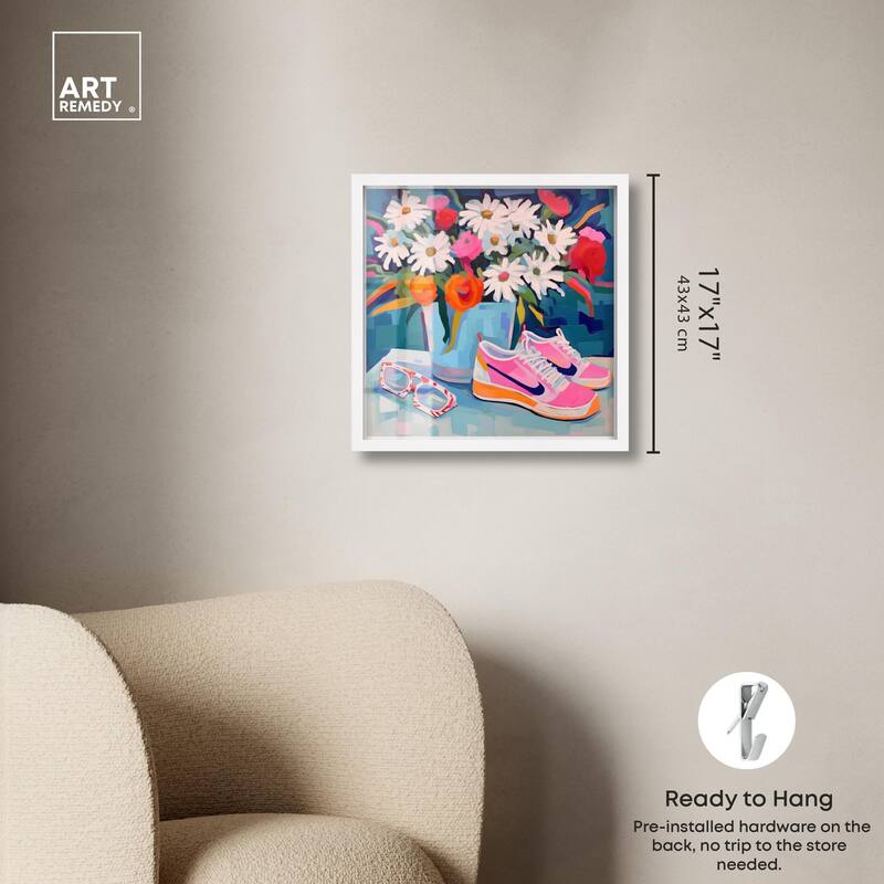 Whimsical Sneakers Flower Vase Shadowbox by Art Remedy