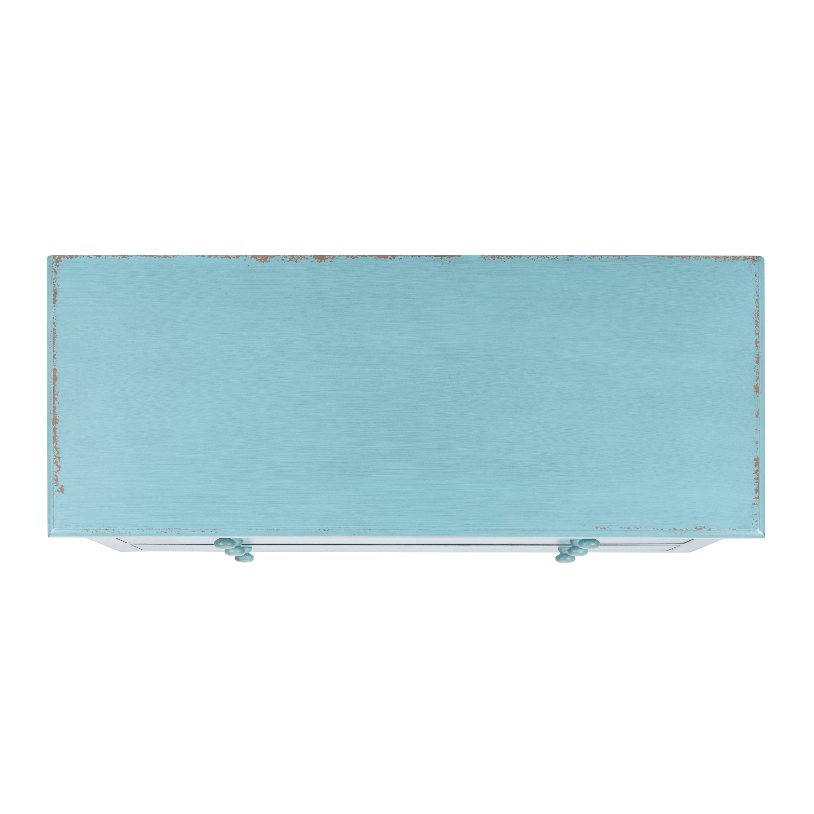 Safavieh american homes collection tablet top distressed blue 3 drawer chest