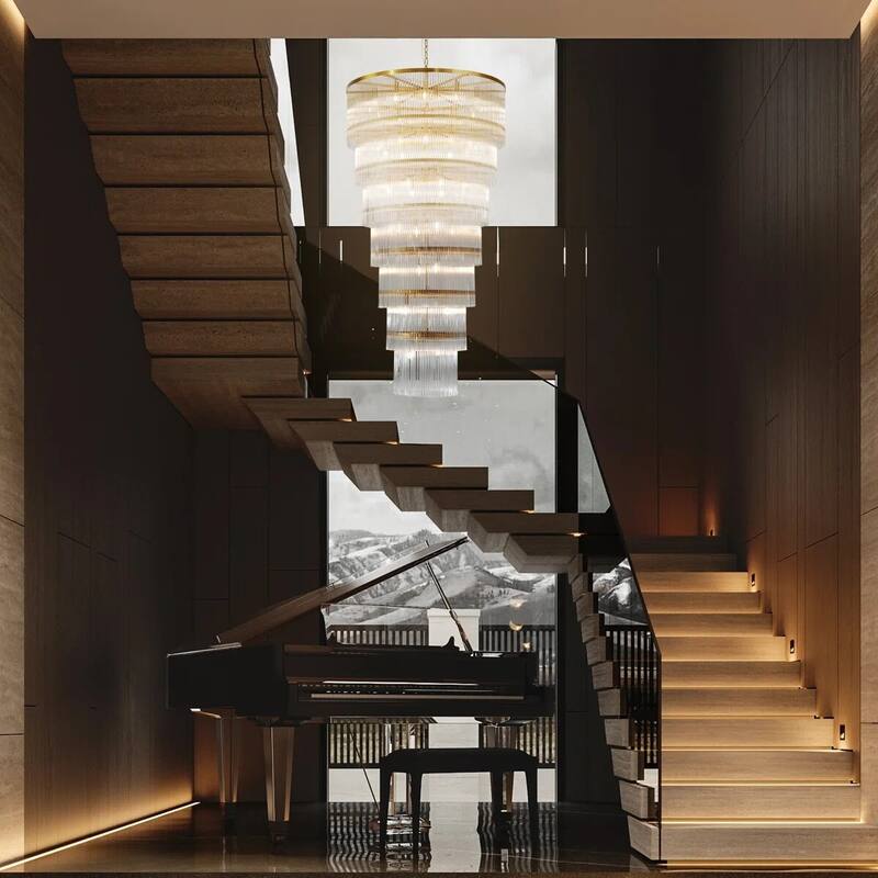 KAYLA 77"H Seven-LayerStriped Column StairLight