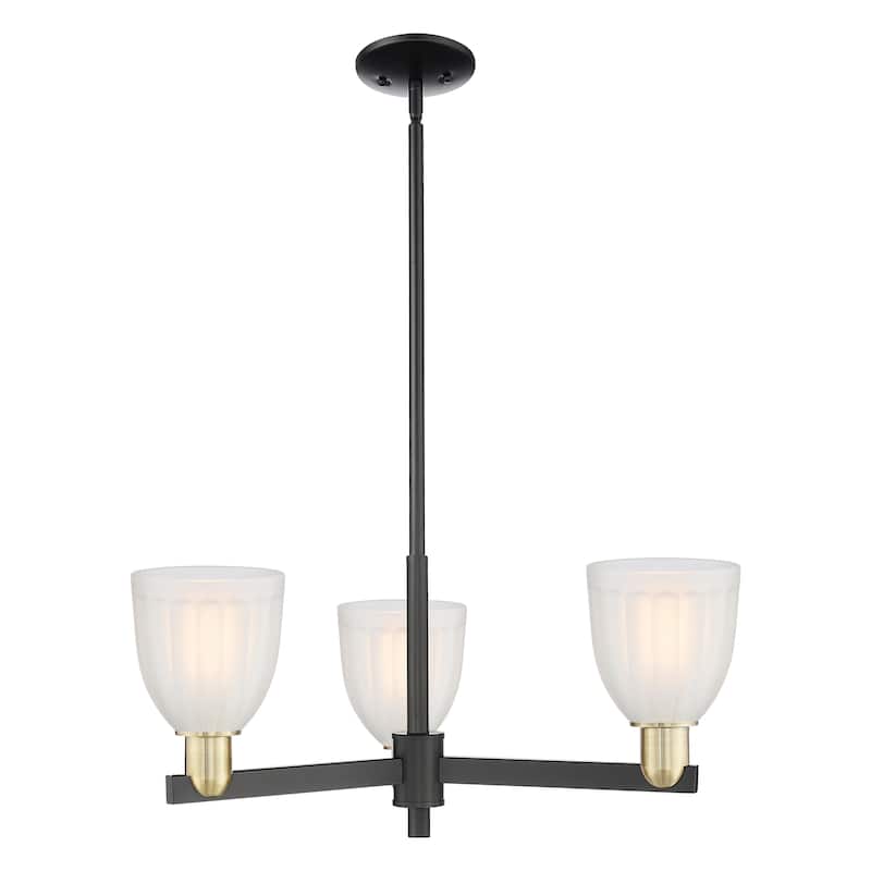 Innovations Lighting Endless Possibilities Arcadia - Brookfield - 3 Light 28" Stem Hung Chandelier - Black Antique Brass
