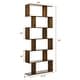 preview thumbnail 22 of 28, Gymax 2 PCS 6 Tier S-Shaped Bookshelf Storage Display Bookcase Z-Shelf - 31.5'' x 9'' x 75''